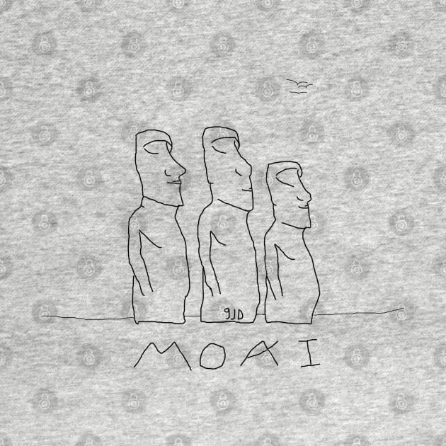 The Moais of Easter Island or Rapa Nui by 9JD by JD by BN18 